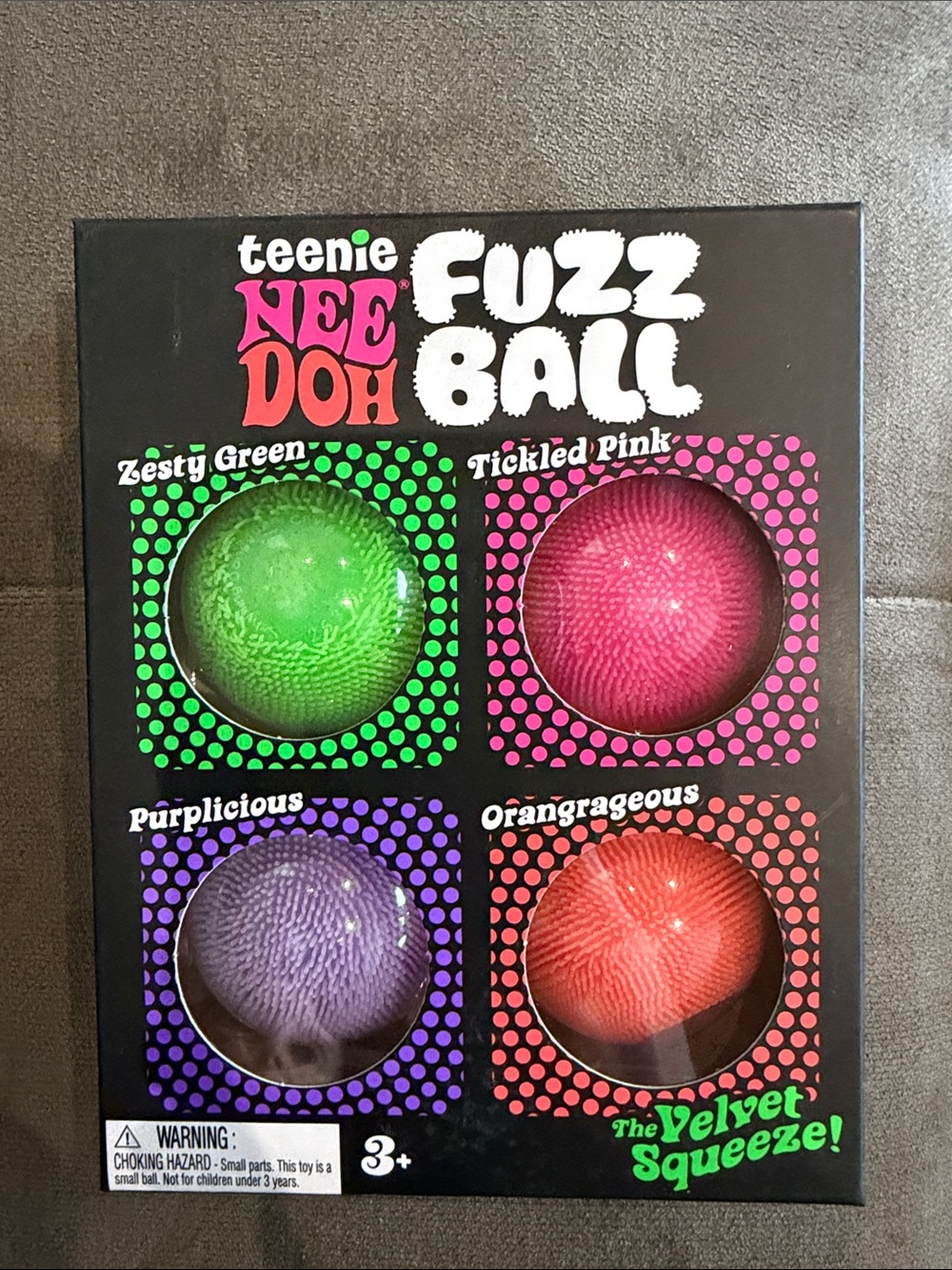 Fuzz Ball Gift Set - Green, Pink, Purple, Orange